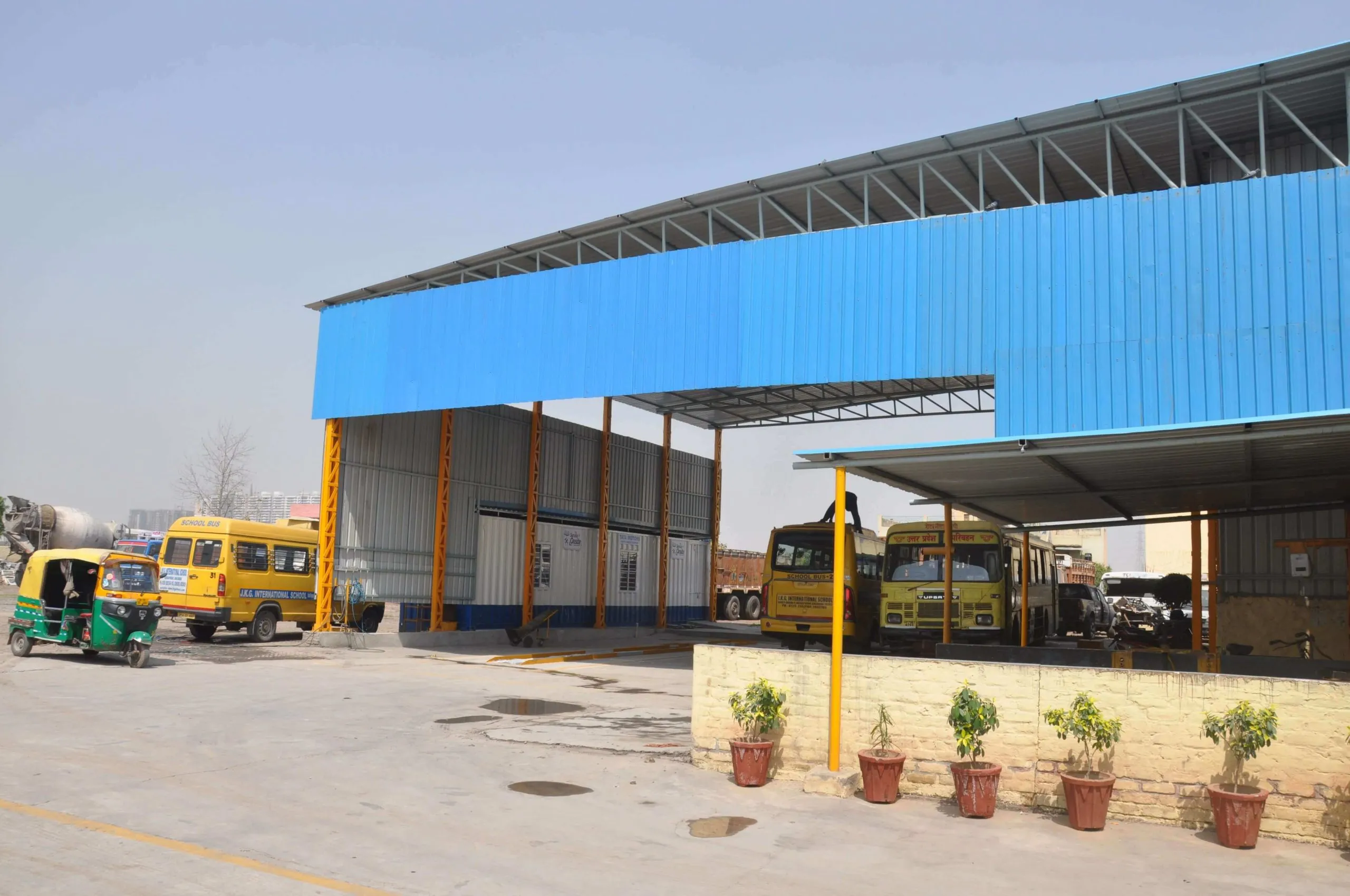 The PLS workshop yard in Greater Noida